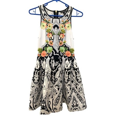 Juicy Couture Mini Dress 2 White Black White Retro Whimsy Goth Y2K  Fit Flare