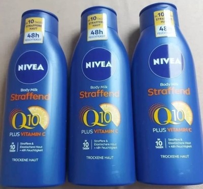 NIVEA Body Milk Q10 + Vitamin C Hautstraffende Body milk Körperlotion 3x400 ml