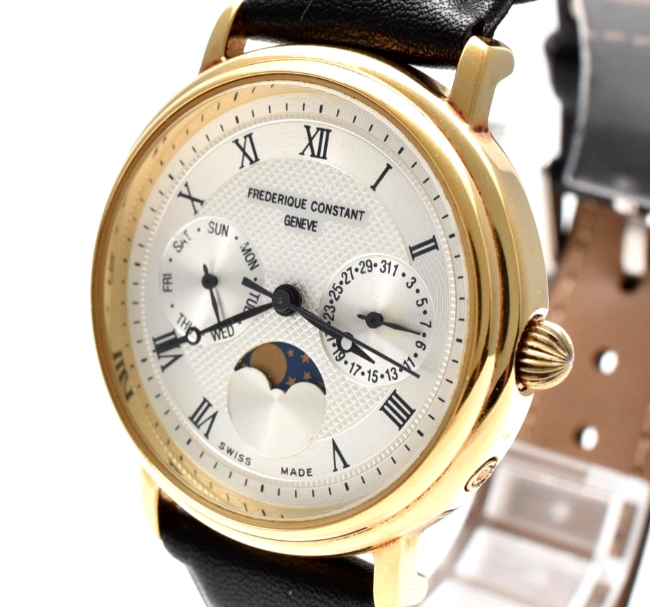 ▶️[N MINT]Frederique Constant GENEVE Moonphase Chronograph Men's From JAPAN #200 - Image 3 of 4