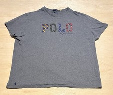 Polo Ralph Lauren Graphic T-shirt Men XXL Gray Spellout Logo Short Sleeve