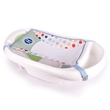 Newborn to Toddler White 3-In-1 Rigid Baby Bathtub with Sling, Ages 0 Months, U
