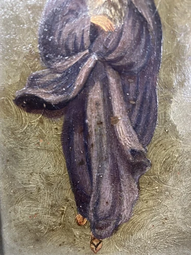 Ancienne huile sur cuivre représentant l'hiver Ecole Italienne XVII - XVIIIe - Imagen 5 de 5