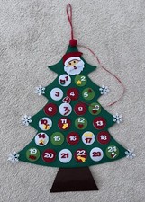 Christmas Advent Calendar Felt Christmas Tree 24 Days - Preowned