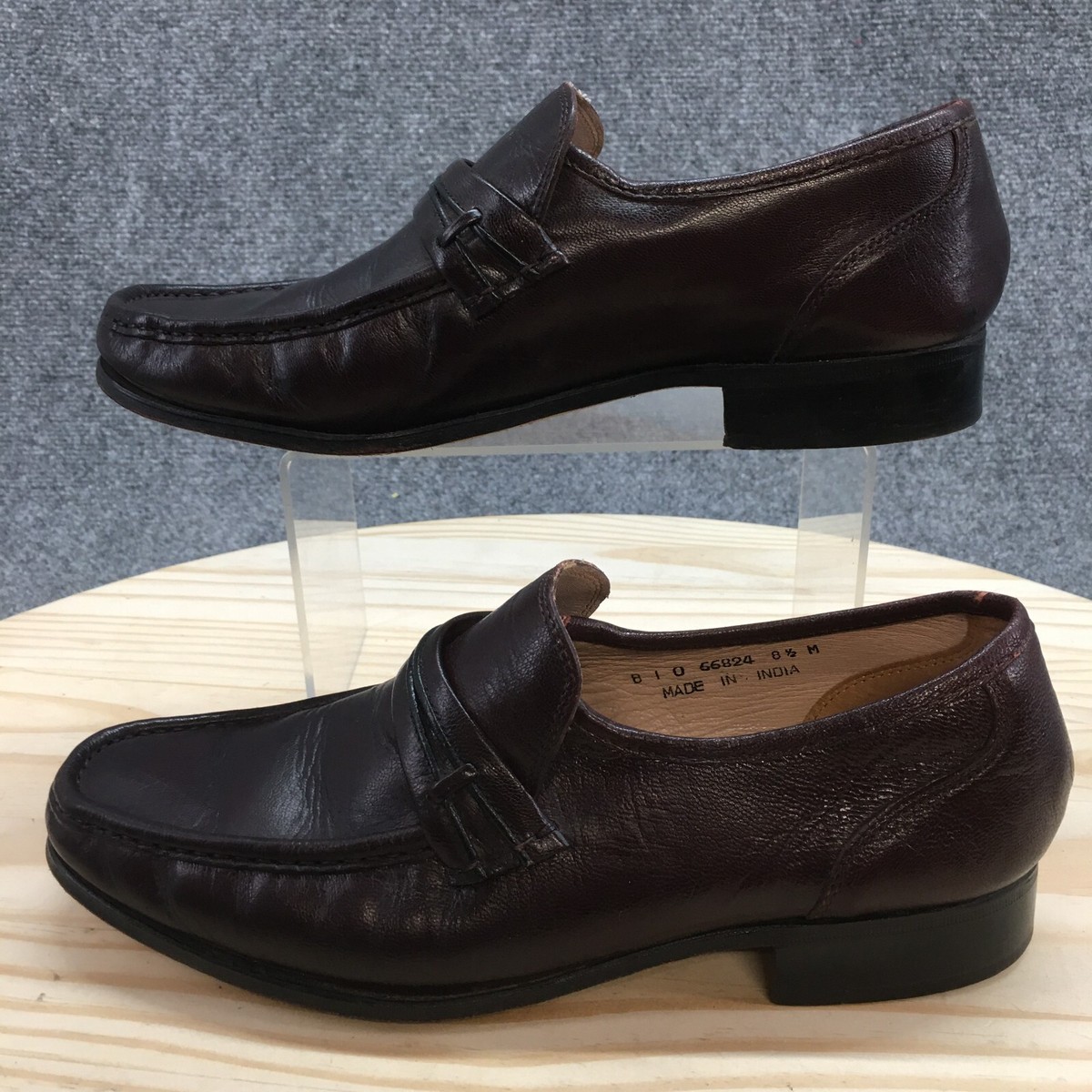 Freeman Size 7 1/2 Gray Leather Mens Dress Shoes Brent Brown Dress Shoes for Men | Freeman Footwear main image 4