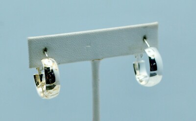 STERLING SILVER HALF HOOP EARRINGS   #FMP100