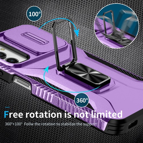 For Samsung A55 A54 A35 A25 A16 A15 Rugged Stand Holder Case w/ Slide Lens Cover - Picture 4 of 76