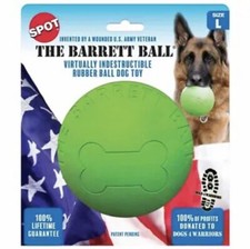 Ethical SPOT Barrett Ball Virtually Indestructible Rubber Ball LARGE Dog Toy Grn
