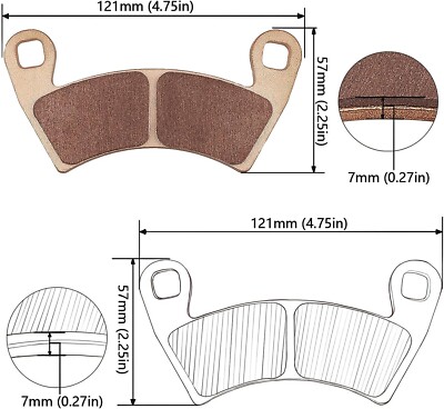 Front Rear Sintered Brake Pads For Polaris RZR XP 1000 EPS - Foto 8
