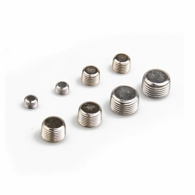 Chrome Pipe Plug Fitting 6352G Pipe Plug Plated Set 1/8, 1/4, 3/8, 1/2 NPT Male