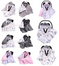 Baby Car Seat Hooded Blanket Double-sided Soft Cotton