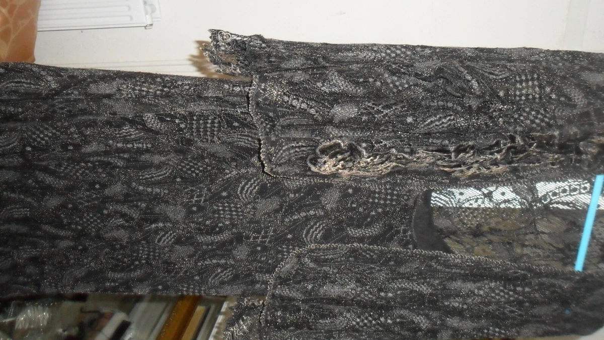 ANN BALON MOTHER OF THE BRIDE DRESS AND JACKET BROWN LACE SIZE S M