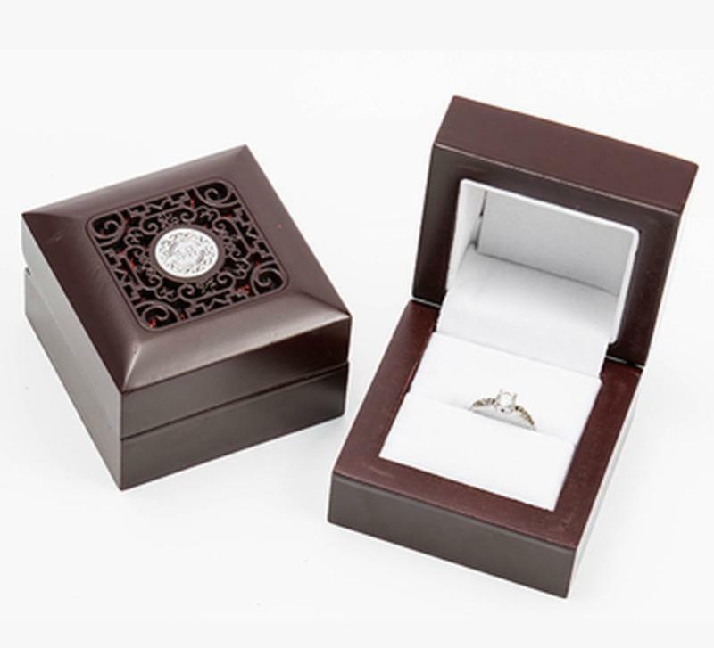Solid Wood Ring Boxes Handmade Carving Decorative Jewelry Storage Box ...