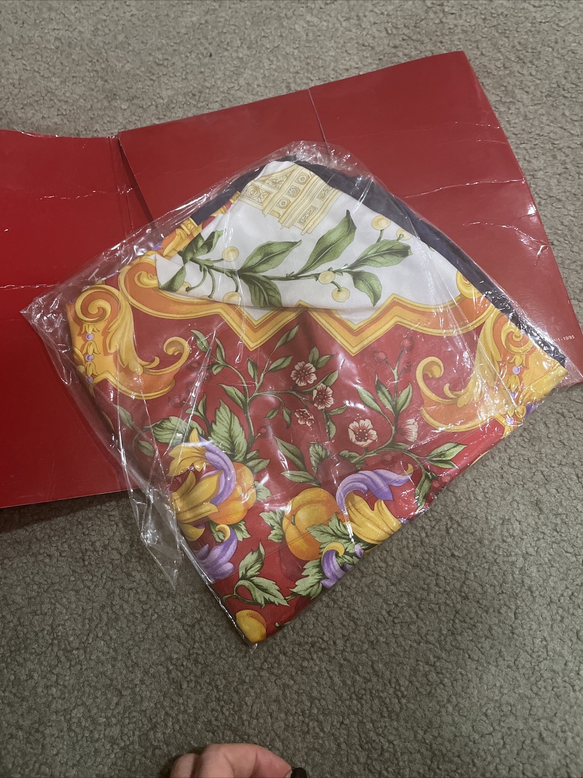 vintage silk scarf Salvatore Ferragamo Original Packaging