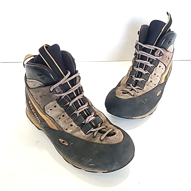 Stivali Salomon Contragrip Trail Escursionismo Uomo 8 5 Marrone Scamosciato Vintage