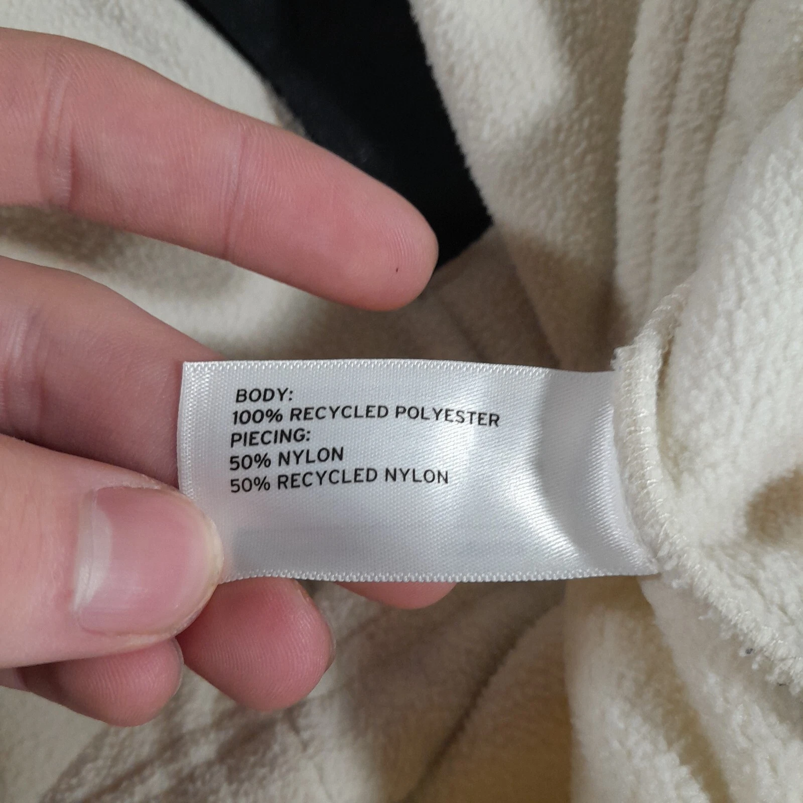 OFF WHITE Felpa con cappuccio Alaskan Hardgear donna piccola AKHG disgelo profondità pile pullover panna usata in ottime condizioni