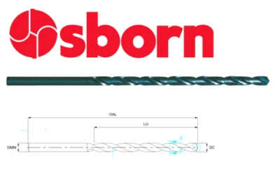 EUROPA TOOL / OSBORN 6mm EXTRA LONG SERIES DRILL BIT HSS 205mm x 140mm EUROPA OSBORN 8210010600 P339