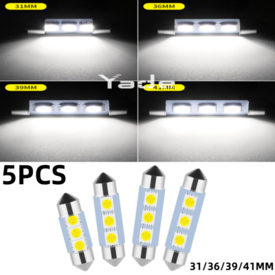 5St 31/36/39/41mm 3SMD LED Auto KFZ Innenraumbeleuchtung Kennzeichenbeleuchtung.