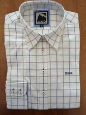Equestrian Womens 'KALEY'  Cream Check L/S Shirt by ROK   SIZE 12