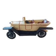 Vintage Antique Cast Iron Car Roadster Tiawan Cast Wheels 8.5 inches Long