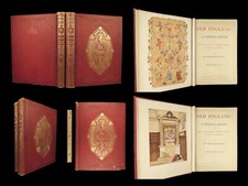 1860 BEAUTIFUL Old England Knight Britain Cathedrals ART Stonehenge 2v FOLIOS