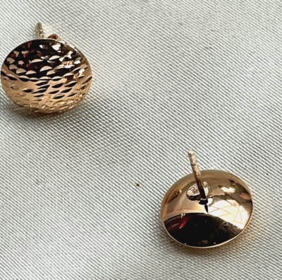 HERCO signiert - 14K ROSÉGOLD DIAMANTSCHLIFF - 11,5 mm ITALIENISCHE OHRRINGE
