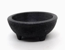 Salsa Bowl Black 4 Inches Diameter 1.75 In High Resin