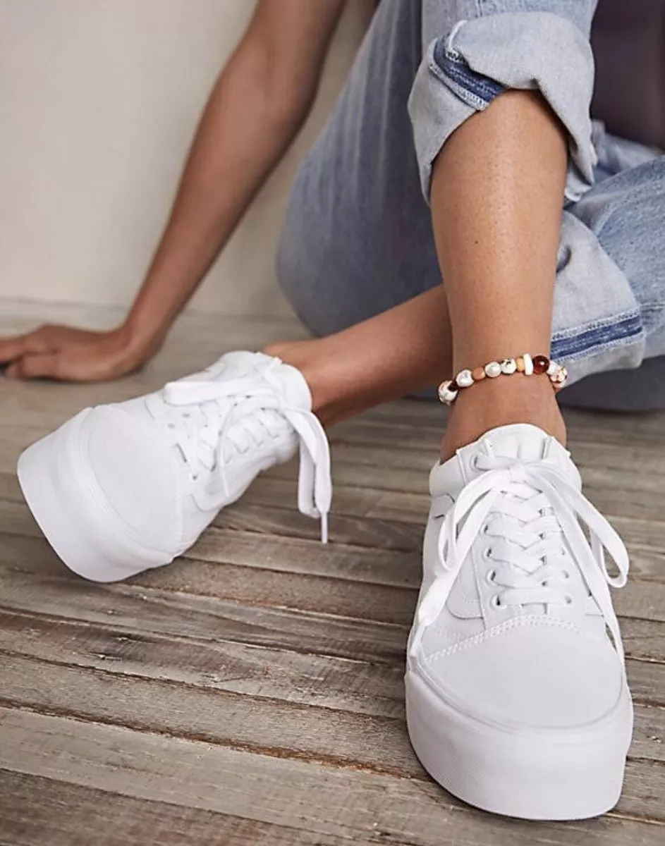 old skool white vans womens