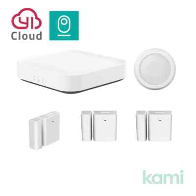 Yi Kami Smart Security Basisstation mit 3 drahtlosen Türsensoren, Motion Sensor