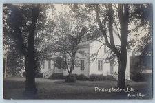 Stockholm Sweden Postcard Prastgarden Lit on Islet Skeppsholmen c1910 RPPC Photo