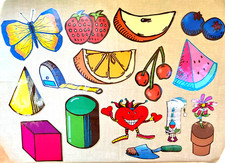 Teaching Laminated Geometric Shapes Math Science Fruits Spring Health Heart