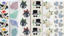 Vintage Mrs Grossman Stickers /Choice/ Hockey-Top Hats Roses-White Peony-Hearts