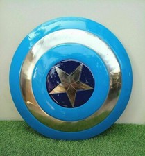 Blue Captain America Shield 22" inches Full Metal Cosplay Avengers Marvel Gift