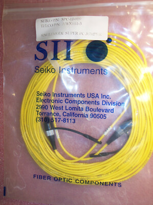 QTY (1) SPC-1J-010 SEIKO 10M SINGLE MODE SUPER PC JUMPER AWX111-3 NOS