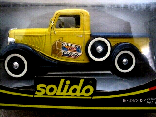Solido Prestige 8002 – Ford Pick-up Metal Fren, échelle 1/18, Jaune, Neuf