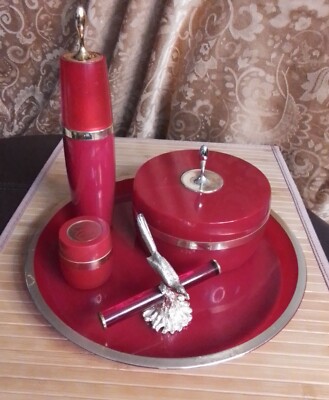 Avon Charisma Vanity Tray Empty Cologne,  Empty Sachet, Ring Holder, Full Powder