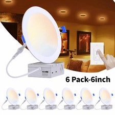 6 Inch LED Recessed Lighting,Ultra-Thin Ceiling Light with Junction Box,Dimmable