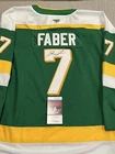 JSA COA BROCK FABER Signed Autographed Minnesota Wild Hockey Jersey