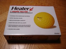 NEW Heater 1 Dozen Yellow pitching machine baseballs balls