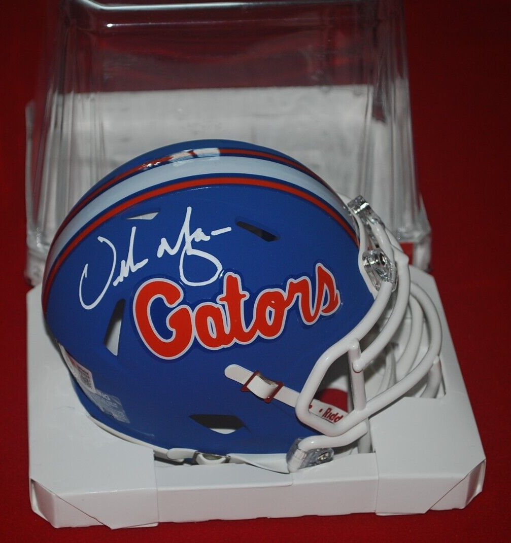 URBAN MEYER Autographed Signed Florida Gators Speed Mini Helmet Beckett Witnessed 1W754368 