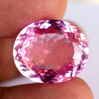 Makellos Natürlich Rosa Saphir 26.15 Karat Ovaler Umwerfend Zertifiziert Lose