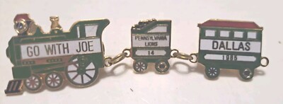 Lions Club Pin Go With Joe Pennsylvania Lions 14 Dallas 1985 Train Pinback #307