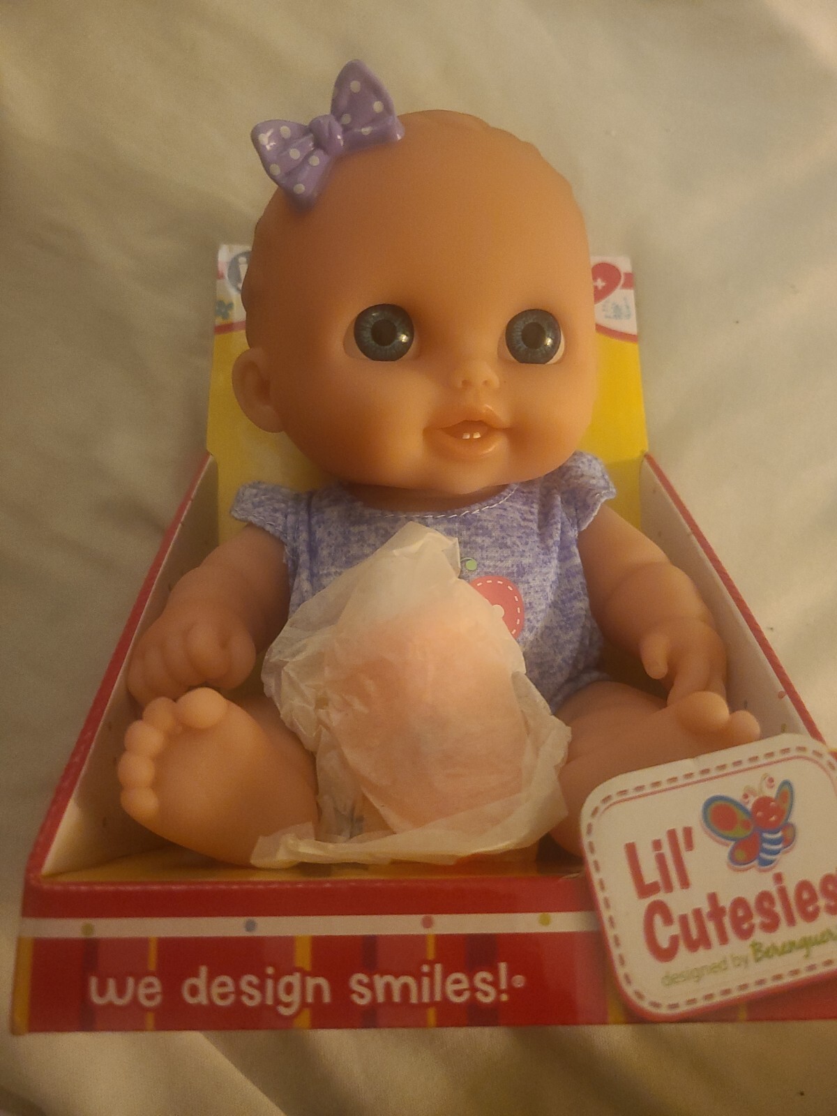 JC Toys Lil Cutesies 8.5" All Vinyl Baby Doll | Posable and 