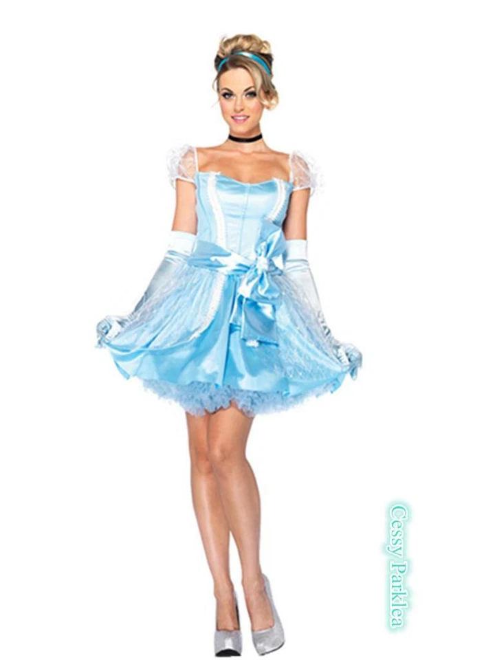 X-E4-3 Princess Cinderella Womens Fairytale Book Week Halloween Costume - Image 2 of 2