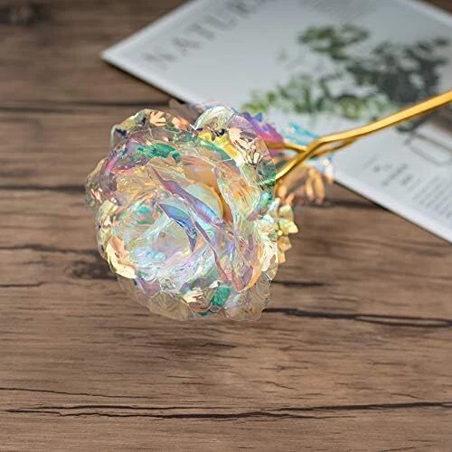 Eternal Forever Galaxy Rose Flower In Glass Dome LED Light Valentines Day Gift - Picture 26 of 26