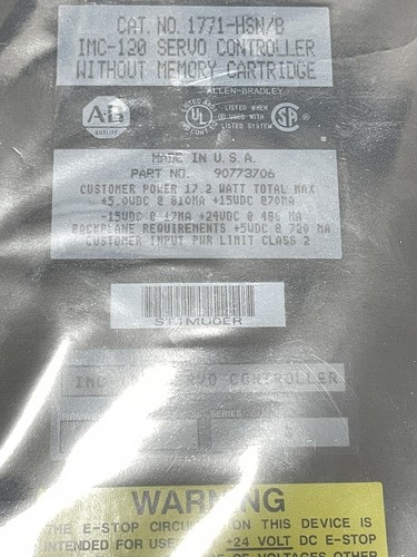 Allen Bradley Rockwell 1771-HSN/B IMC-120 Servo Controller W/out Memory Cartridg - Picture 5 of 6