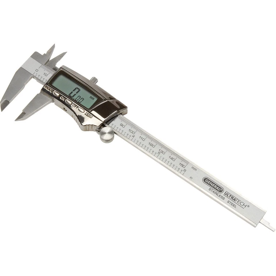 General Tools Digital Caliper #147 6" Precision Measuring Tool Stainless Steel - Image 2 of 3
