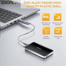 256GB-1TB Extreme Portable SSD External Solid State Drive for Laptop Game Black