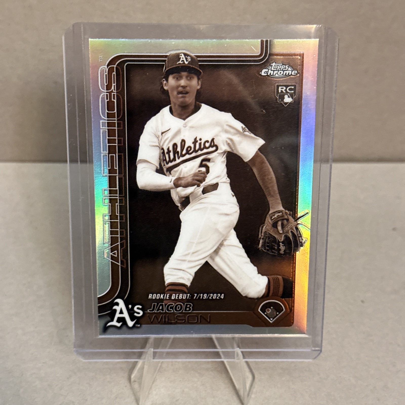 2025 Topps Chrome - Jacob Wilson #96 Sepia Refractor (RC)