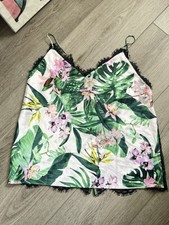 NEW Victoria's Secret Satin Floral Black Lace Cami