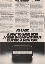 1980 Vintage Print Ad Zemo 28 Driving Computer Save $130 A Year In Gas New Car